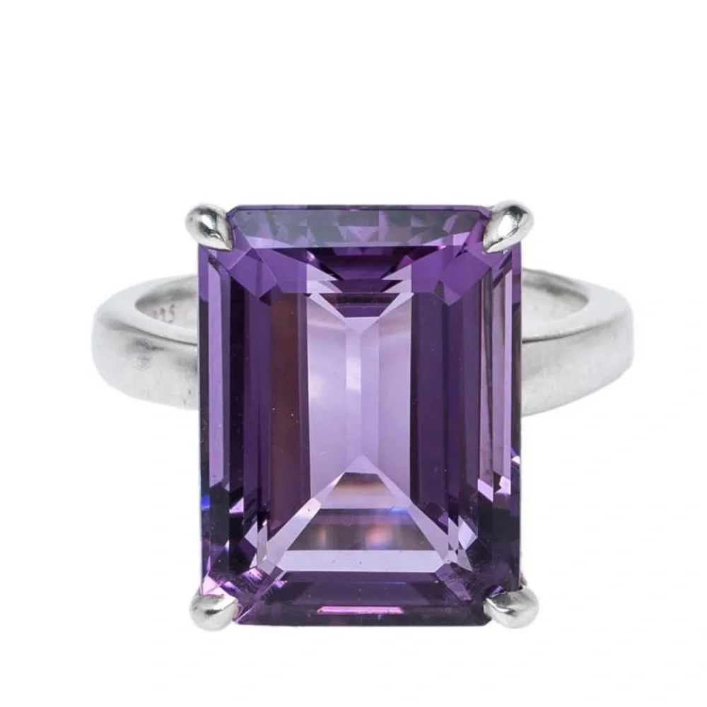 TIFFANY & CO. Sparklers Amethyst Cocktail Ring, Size 7 #1005 - Picture 3 of 6